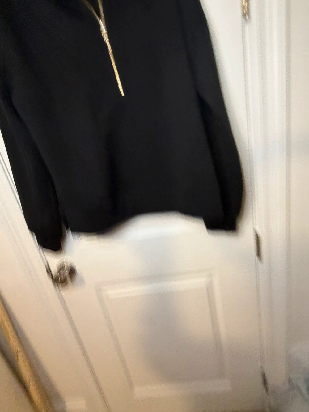 Black medium half zip sweater perfect for fall winter layers